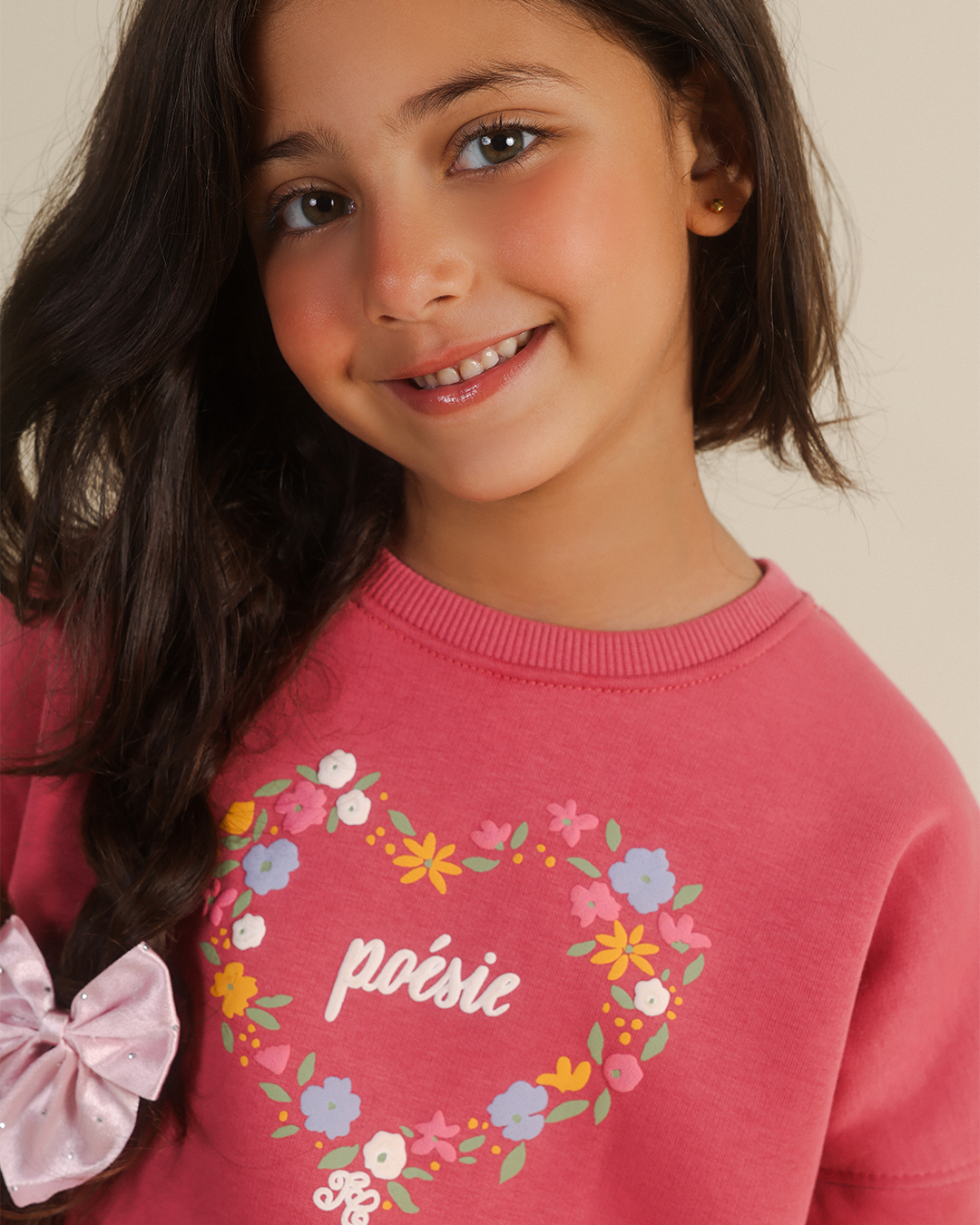 Girls' Flower Heart Pants Pajamas