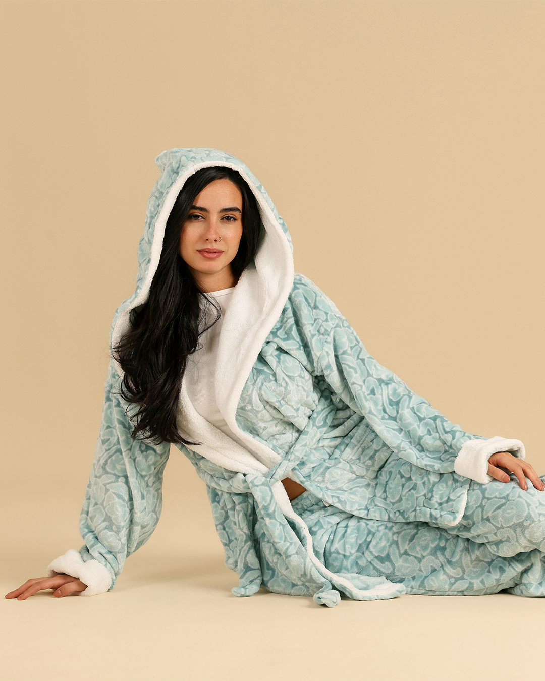 Abstract floral women robe