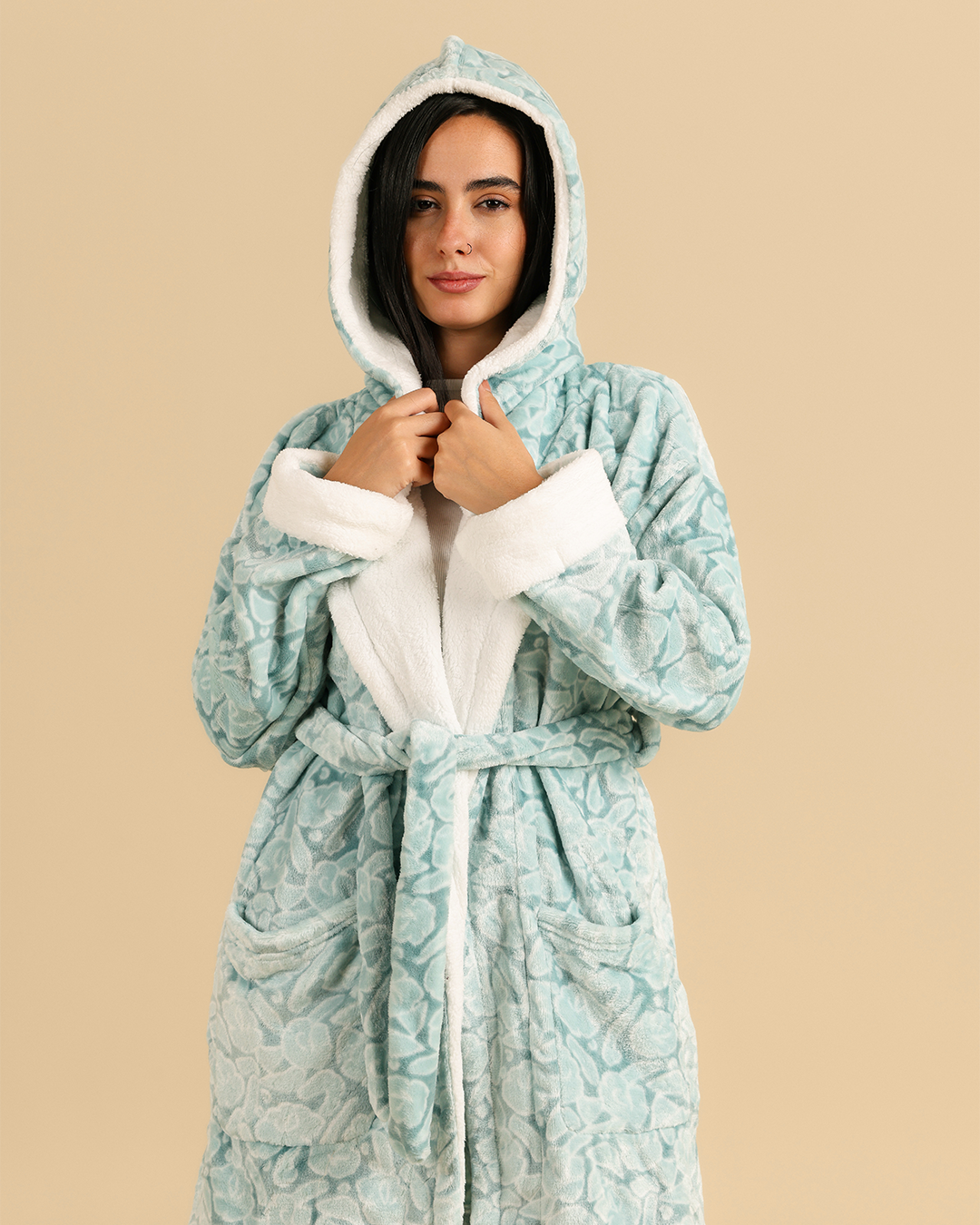 Abstract floral women robe