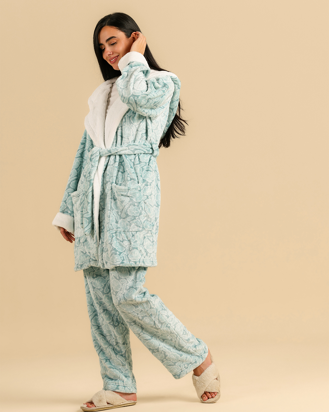 Abstract floral women robe