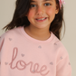 Girls' Heart Print Pants Pajamas
