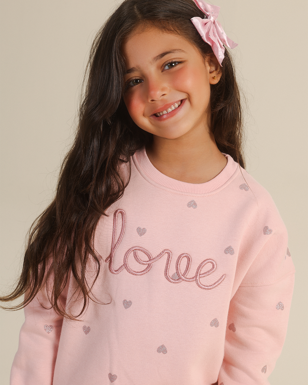 Girls' Heart Print Pants Pajamas