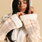 Women fur plaid robe