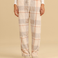 Women fur plaid pants