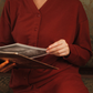 Melton loungewear set with front buttons