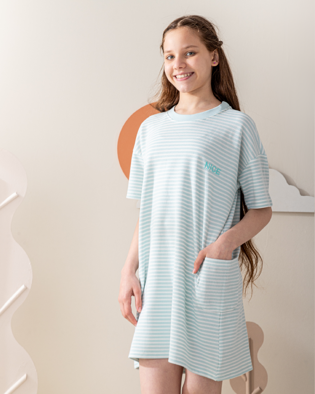 فستان جاكارد نص كم