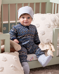 Printed Sleepsuit سالوبيت اطفالي قطيفة ناعمة مطبوع