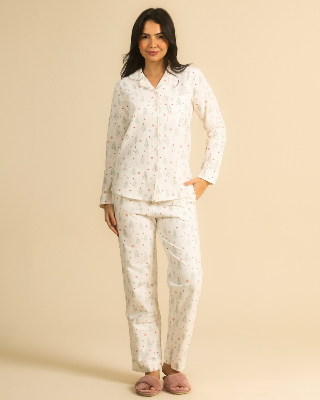 Winter wonderland classic button up pajama