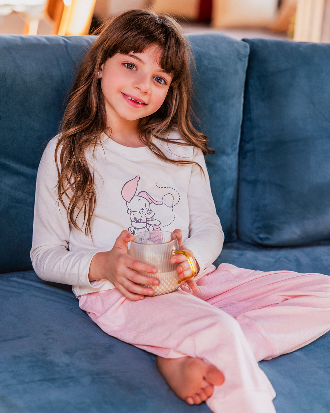 Little Piglet بيجاما بناتي كُم طويل