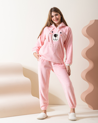 Dream Bear بيجاما بناتي بولار كُم طويل