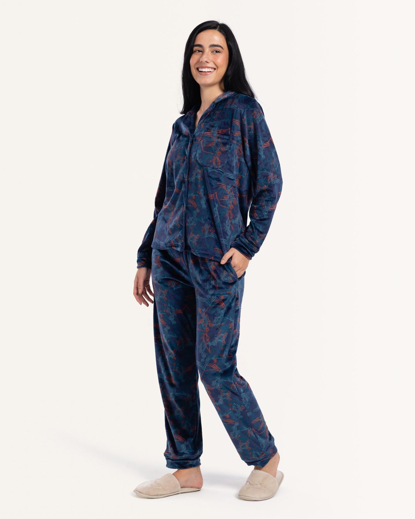 بيجاما كلاسيك بزراير تايجر