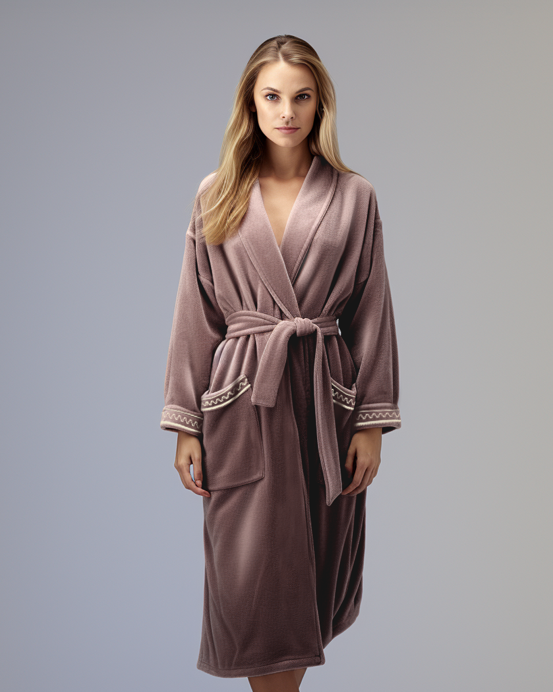 Women Embroidered Robe 24051