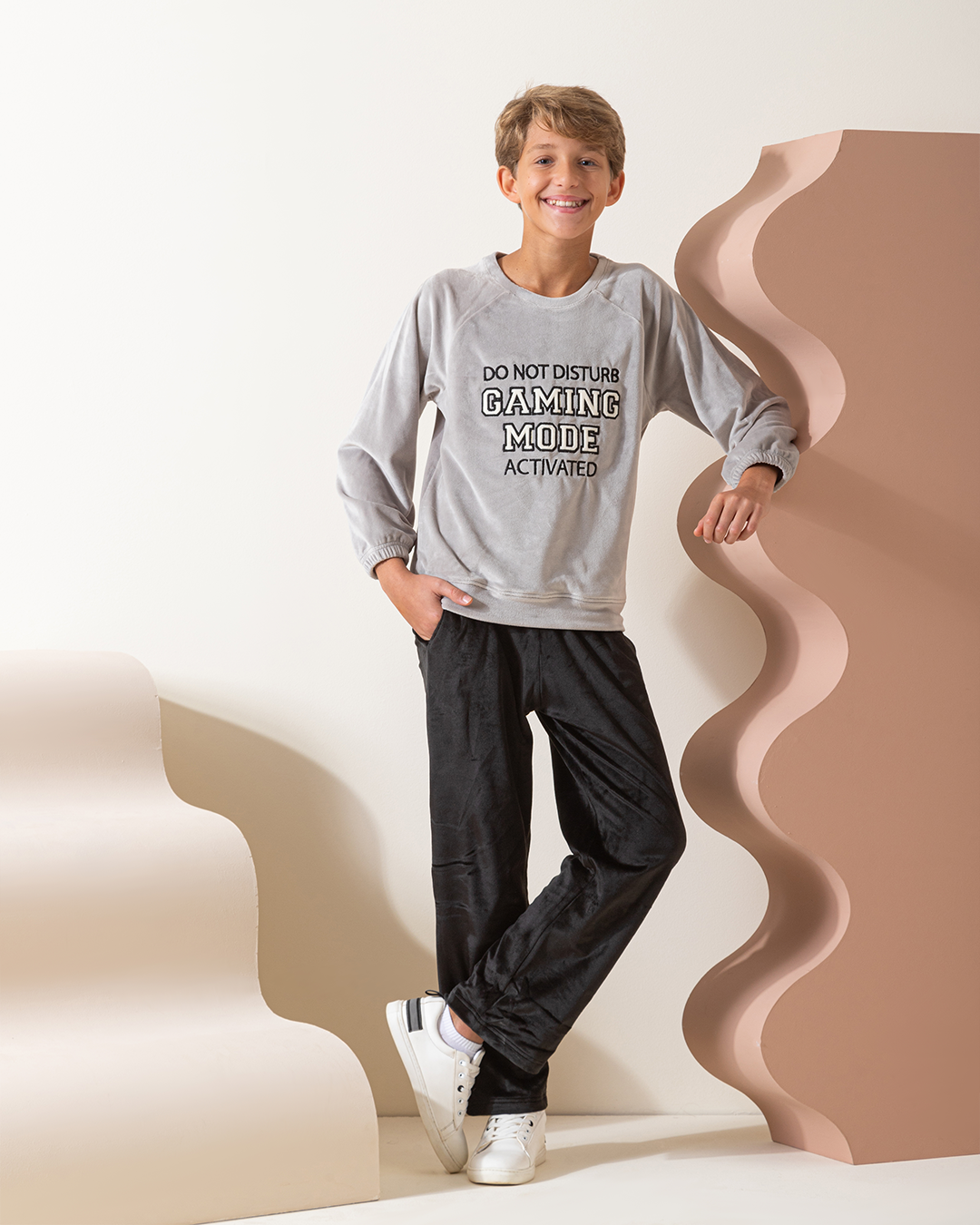 Boys Long sleeve ,Soft elastin velvet Gaming Mode