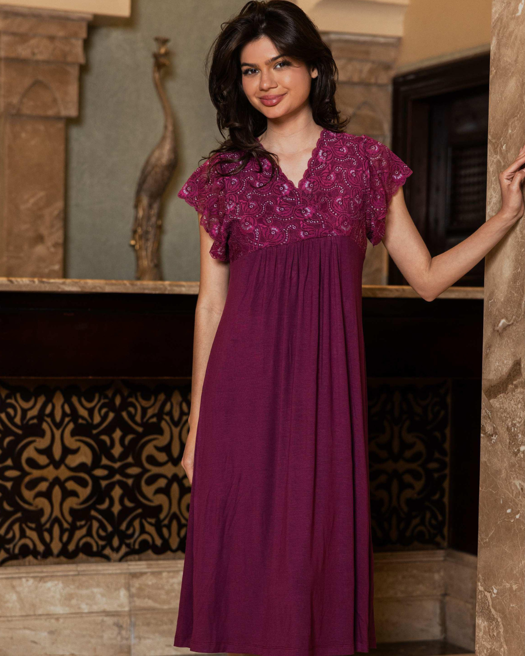 vنايت شيرت قصير مفتوح حرف