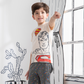 Super hero man boys' half-sleeved pajamas and cotton shorts