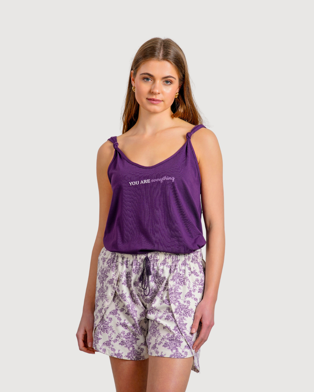 Women's Printed Cashmere Shorts Pajama Set