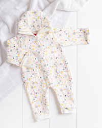 Chistmas Spirit Girls' jumpsuit with printed cabochon