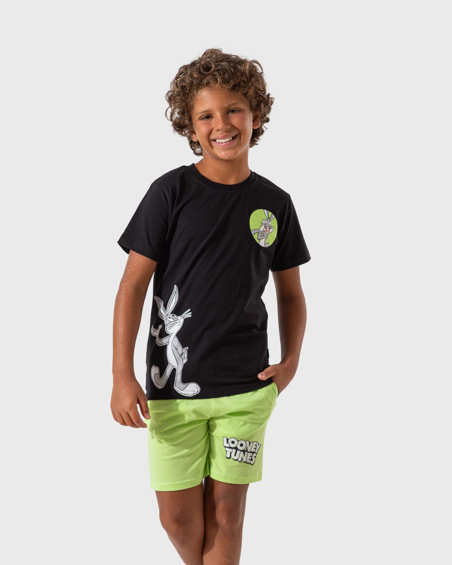 Bugs Bunny بيجاما اطفالي اولادي نص كم وشورت قطن