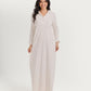 Ribbed nightgown with floral print