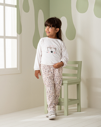 Wild young girls' pajamas with sleeves and Heidi pants