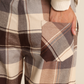 Women plained pants warm winter