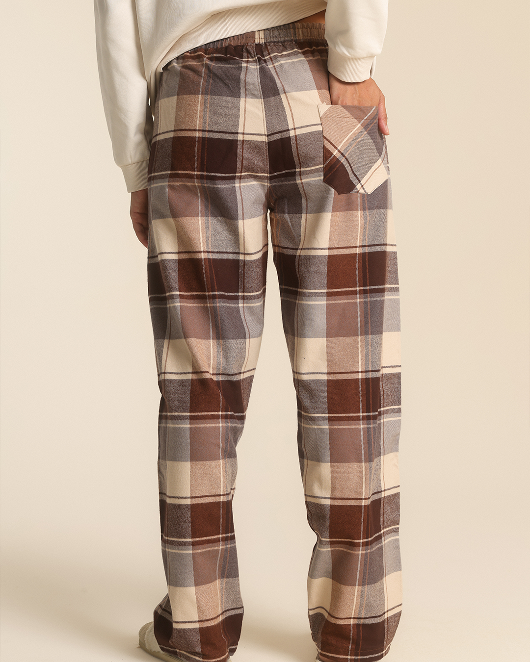 Women plained pants warm winter