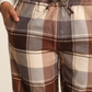 Women plained pants warm winter