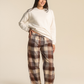 Women plained pants warm winter