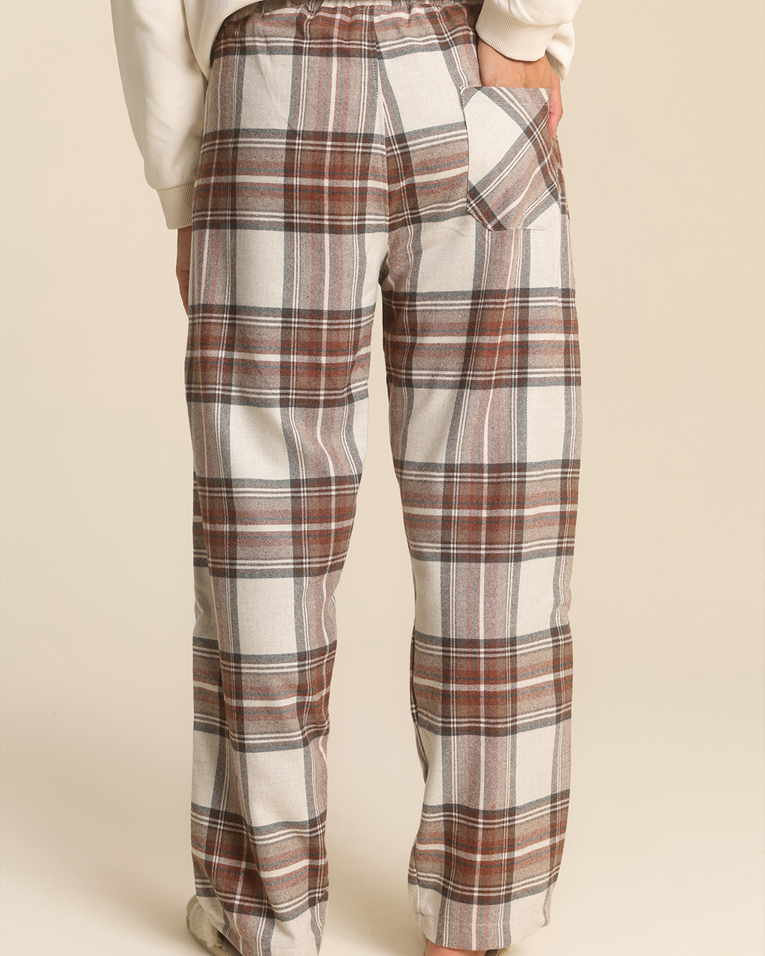 Women plained pants warm winter