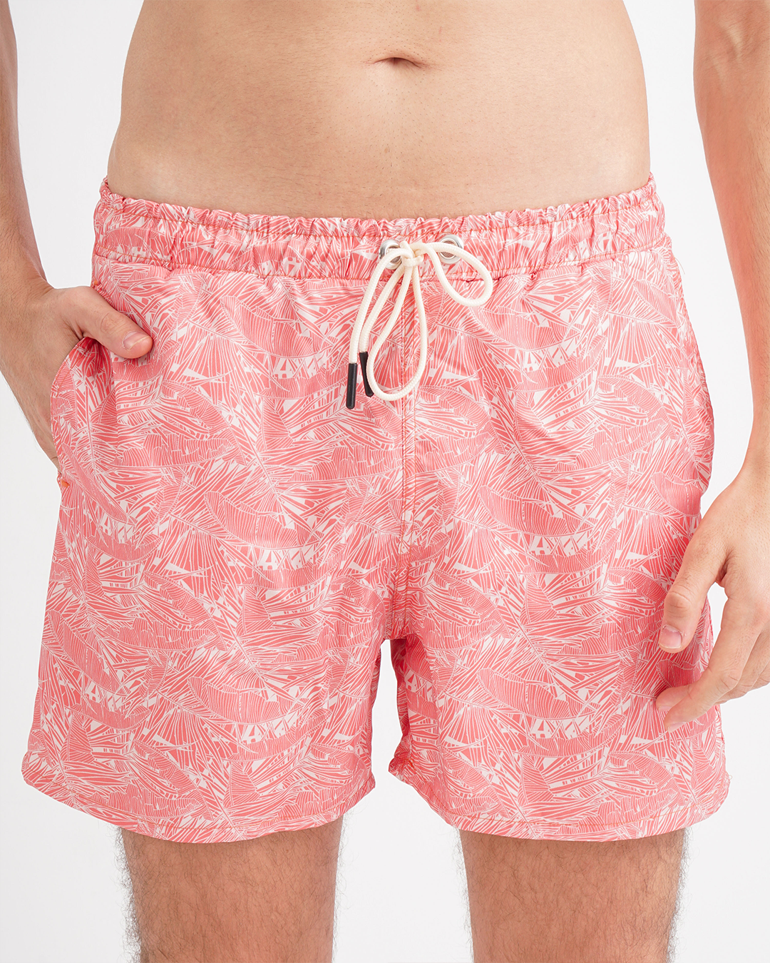 مايوه رجالي مطبوع ورق شجر