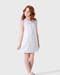 Nightgown with large floral pattern