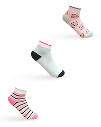 NOLA  شراب باك3 بناتي ساق ليكرا منقوش فراشه