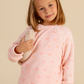 Girls' pajamas with a cute winter floral print
