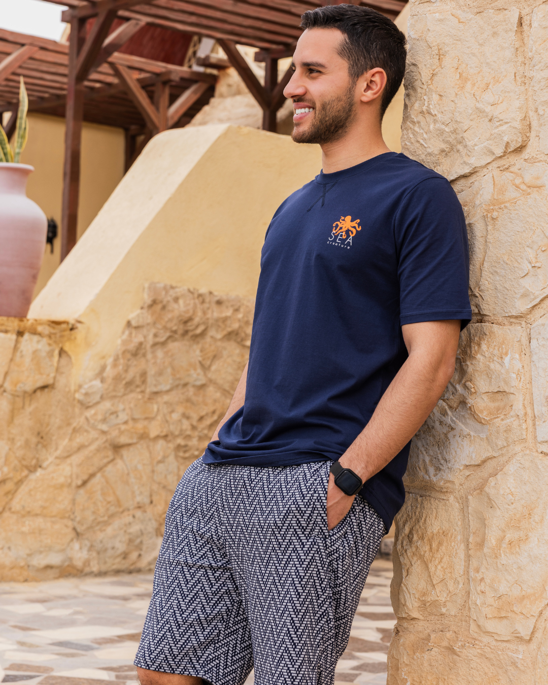 Octopus the sea creature بيجاما رجالي شورت