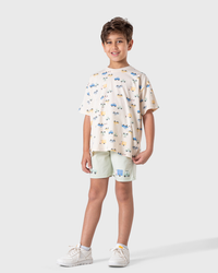 بيجاما أولاد بلون منت فاتح لعشاق السيارات