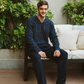 Men's classic navy printed pajamas