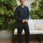 Men's classic navy printed pajamas