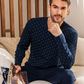 2 Classic navy printed men's pajamas