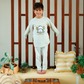 Junior boys' long-sleeve pajama with striped pants