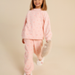 Girls' pajamas with a cute winter floral print