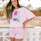 Women's pajamas over size flamingo