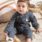 Newborn Girls cashmere romper baby owl