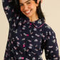 Women's quilted floral pajama set