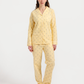 Classic Women's Pajama Set with Long Sleeves and Pants in Small Geometric Patterns