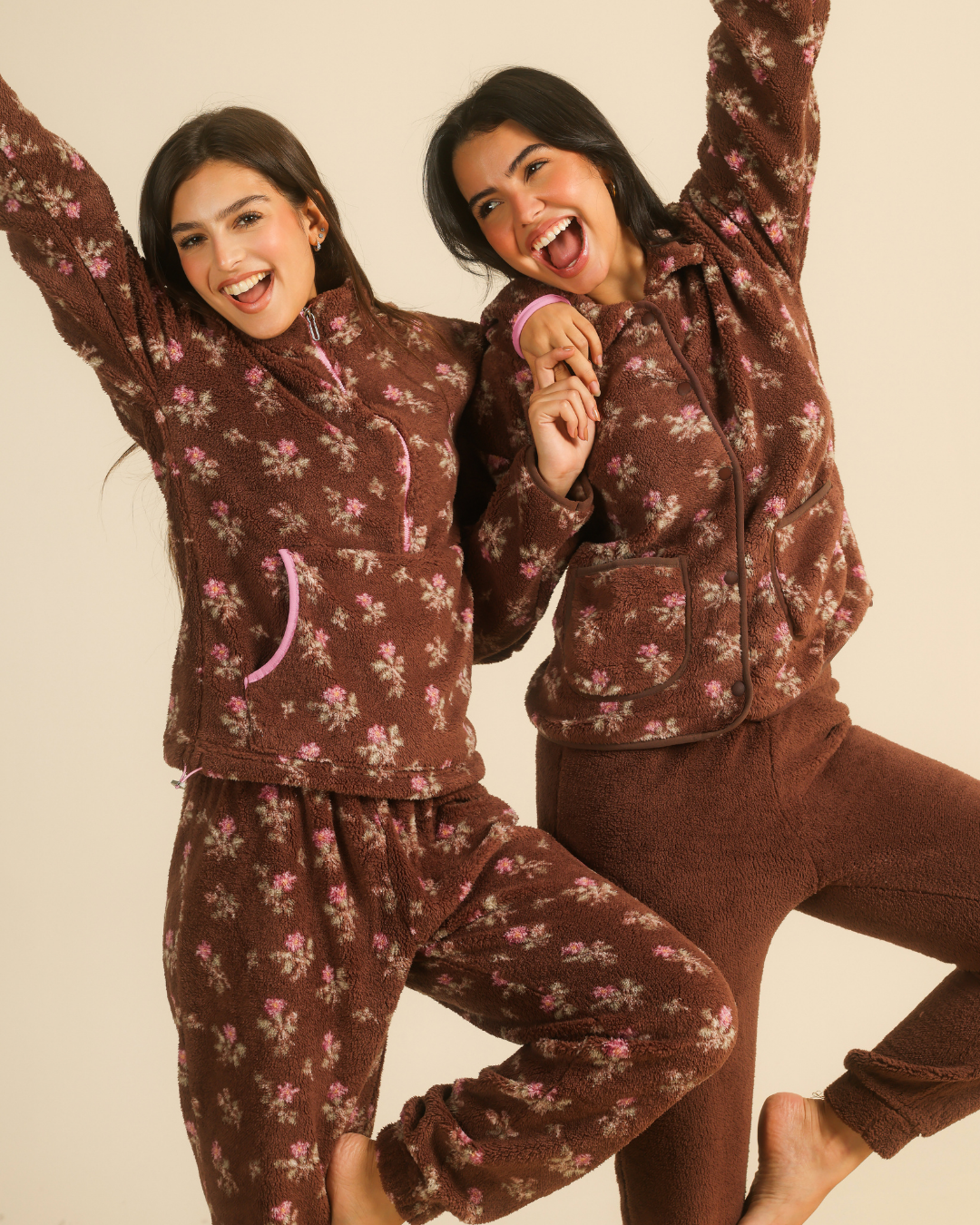 Woodland Bloom Soft Collar Women Pajama