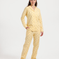 Classic Women's Pajama Set with Long Sleeves and Pants in Small Geometric Patterns