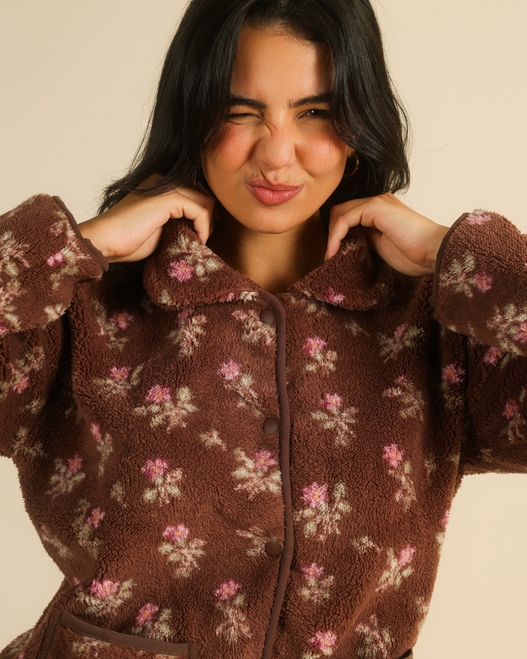 Woodland Bloom Soft Collar Women Pajama
