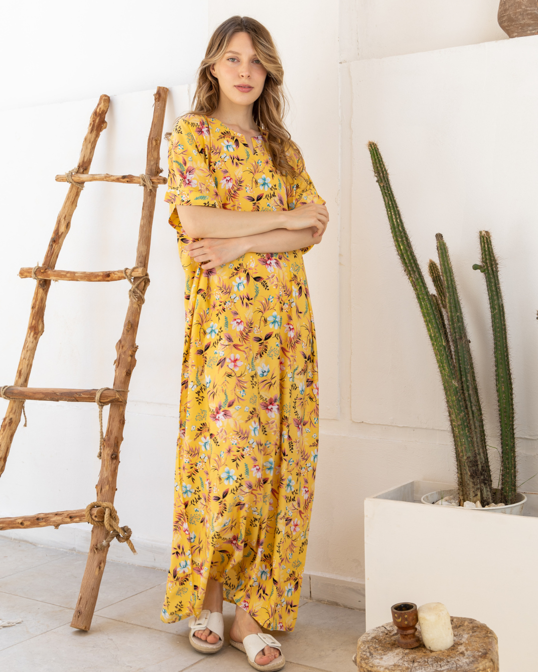 قميص فسكوز مشجر نص كم110