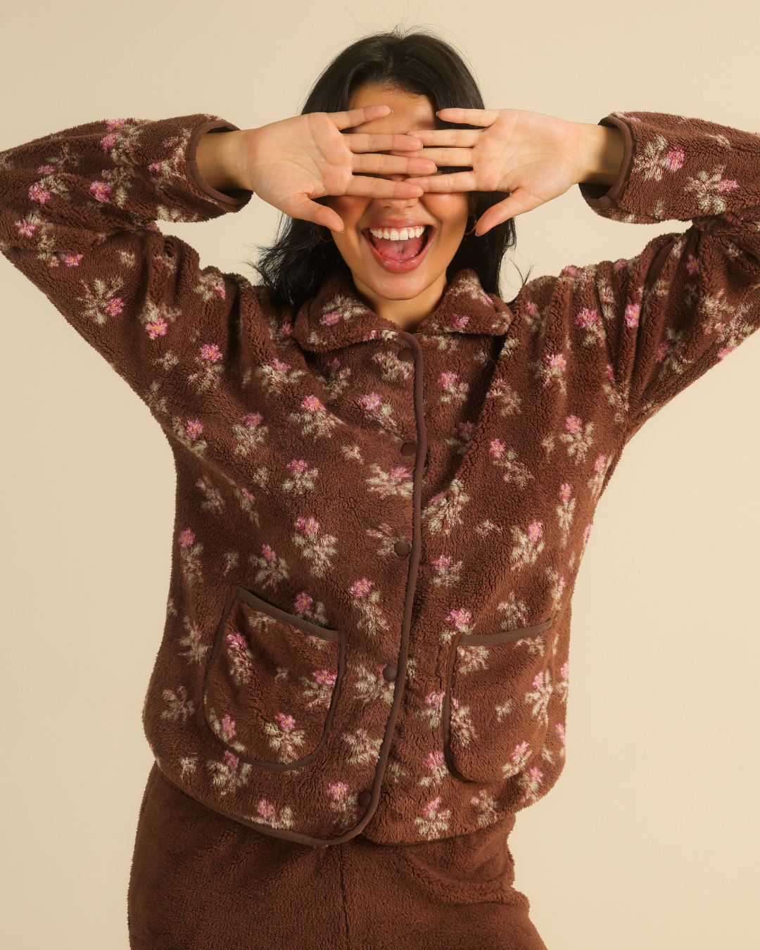 Woodland Bloom Soft Collar Women Pajama