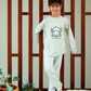 Junior boys' long-sleeve pajama with striped pants
